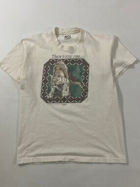 Vintage 1994 Anvil Cougar Wildlife Nature Graphic Single Stitch Tee L